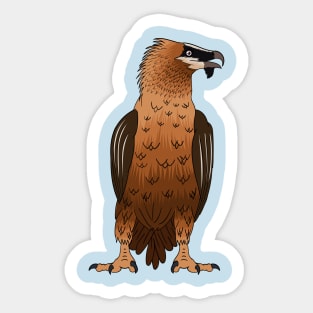 Bearded Vulture cartoon illustration Sticker